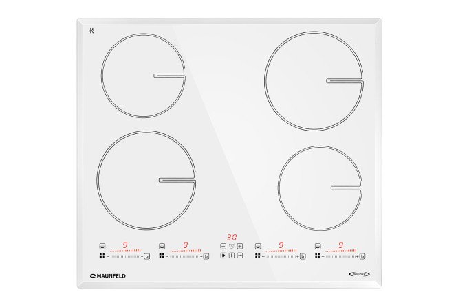Индукционная варочная панель MAUNFELD AVI6044SS WH, белый 59 см