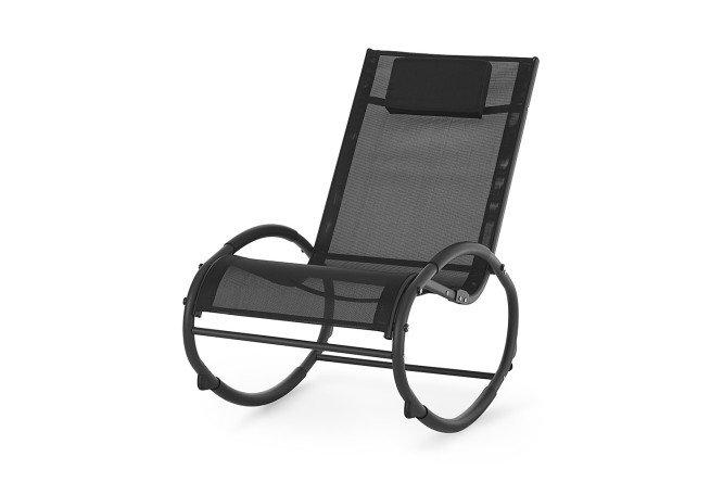 Изображение товара Кресло-качалка HOFF Auroro 61х97х109 см темно-серый каркас черный мягкий
