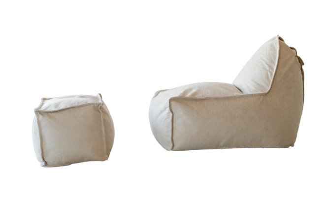 Изображение товара Кресло Манхеттен светло-бежевое из велюра