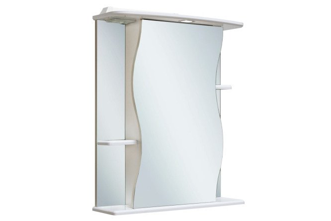 Изображение товара Шкаф-зеркало RUNO Лилия белый Подвесной, 55х75х24 см, Правый