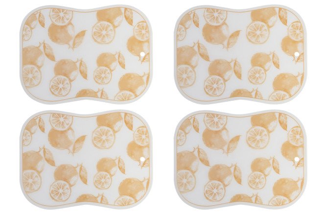Изображение товара Набор разделочных матов Апельсины 30х0.01х40 см, 4 шт., Полипропилен