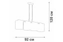 Люстра VITALUCE V2881-1/4S 12 кв.м., 20х120х20 см, E27