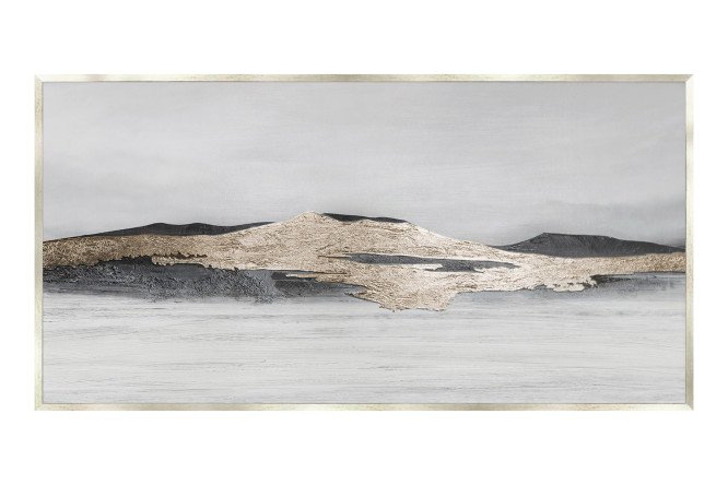 Изображение товара Репродукция в раме Северный пейзаж 53х103 см