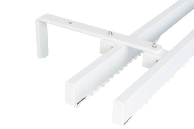 Изображение товара Карниз стеновой двухрядный Facile Standard 360 см - прочный и универсальный профиль для штор