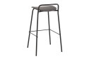Стул барный Stool Group Mantis 46.5х82х47 см, цвет обивки тёмно-серый, ножек чёрный