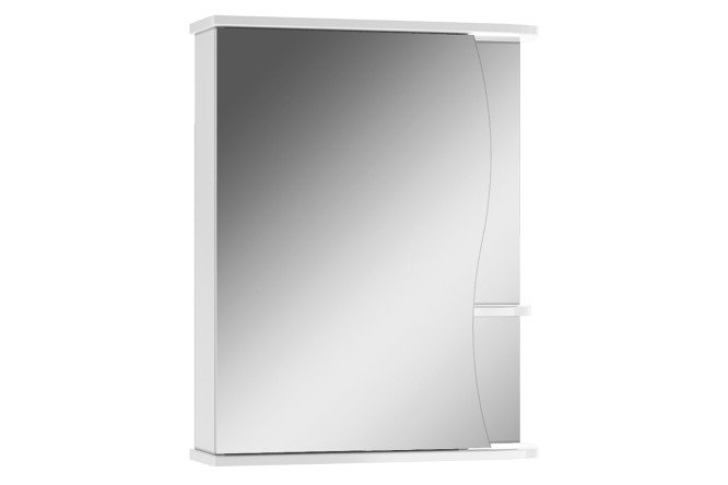 Изображение товара Шкаф-зеркало Айсберг Волна 1-55 ШЗ/9 левый 56.6х70х15.7 см