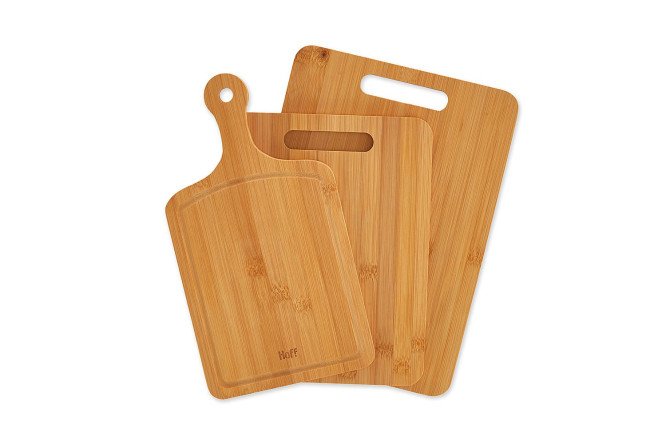 Изображение товара Набор разделочных досок HOFF Bamboo 24х1х33 см, 17,8х1х33 см, 21,5х1х28 см Бамбук, 3 шт.