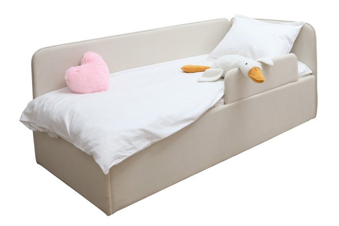 Изображение товара Кровать-тахта Alisa с бортиком и ящиком 80х160 см светло-бежевый