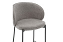 Стул барный Stool Group Тисдейл 56х94.5х56 см, цвет обивки серый, ножек чёрный