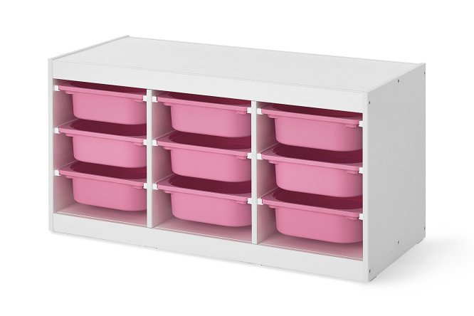 Изображение товара Стеллаж Макс с контейнерами 99х52х44 см 9 ящиков для дома и офиса