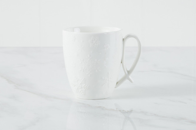 Изображение товара Кружка Снежинки 300 мл фарфор, микроволновка, украшение