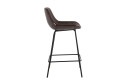 Стул полубарный Stool Group Деймон 49х92.5х47.5 см, цвет обивки коричневый, ножек чёрный