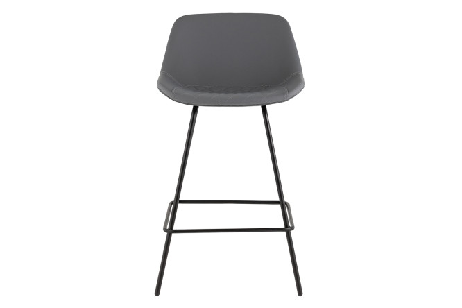 Стул полубарный Stool Group Деймон 47.5х90х49 см, цвет обивки серый, ножек чёрный