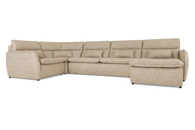 Изображение товара П-образный диван-кровать Ривьера с механизмом дельфин 395х94х215 см