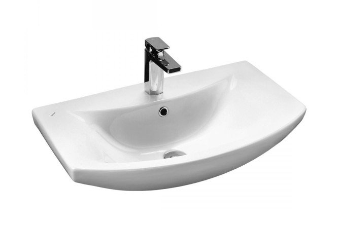 Изображение товара Раковина Балтика 70 Накладная из фарфора 71,5х19,4х44,3 см белая