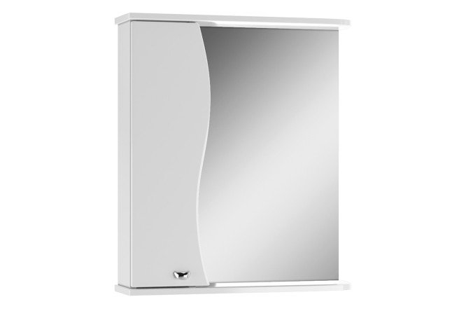 Изображение товара Шкаф-зеркало Айсберг Волна 60 ШЗ/9 левый 61,6х70х15,5 см стильный и практичный