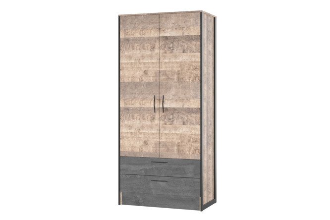 Изображение товара Двухдверный шкаф Hugo из ЛДСП 102х220х56,2 см современный дизайн