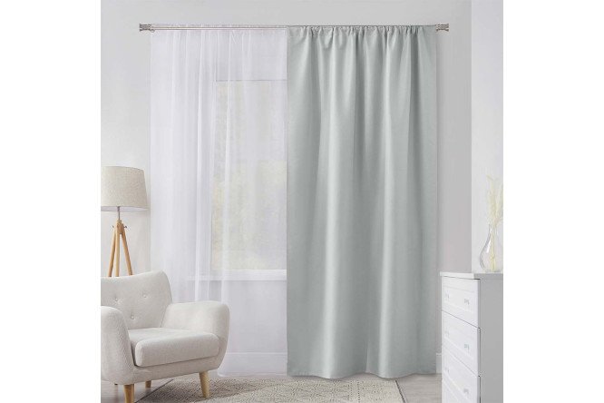 Изображение товара Штора MICASA Pria 180х280 см светло-серая димаут для защиты от света