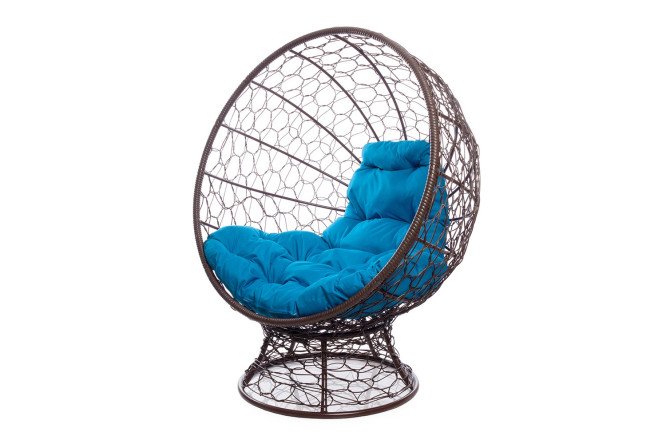 Изображение товара Кресло на подставке Кокос цвет каркаса коричневый, отделки коричневый