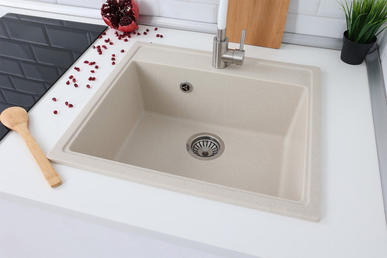 Мойка врезная ALCORA Сати 5684S-13 56.5х50.5х20 см
