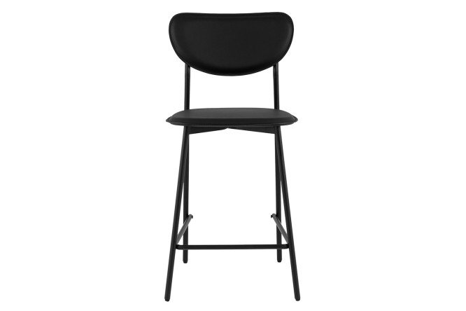 Стул барный Stool Group Minnie 42х89х49.5 см, цвет обивки чёрный, ножек чёрный
