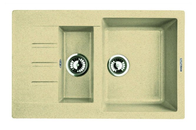 Изображение товара Врезная мойка с крылом LAVA D.2 CAMEL 77.5х49.5х19 см из инженерного гранита