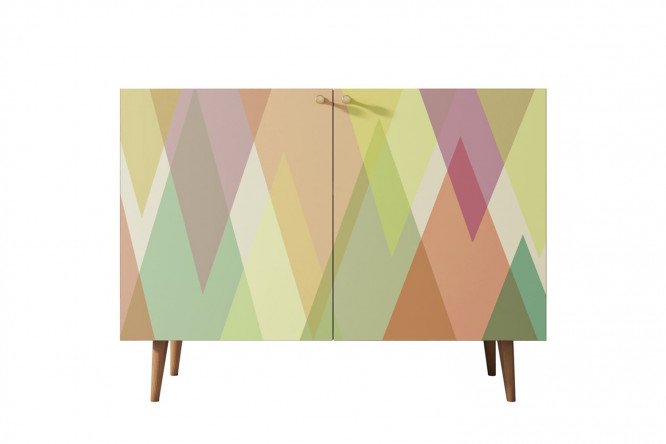 Изображение товара Комод Berber 120х90х45 см с принтом и коричневым каркасом