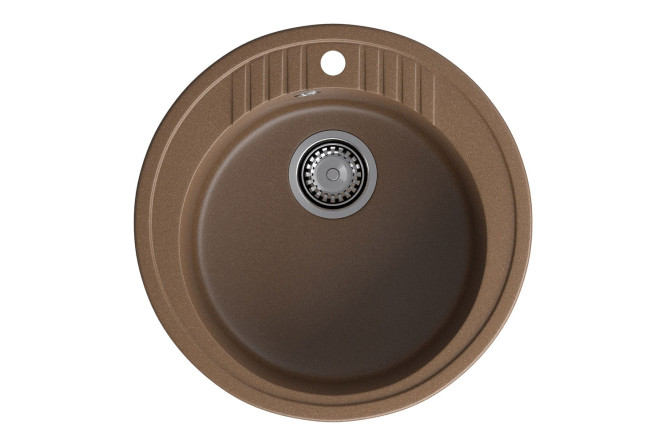Изображение товара Врезная мойка GRANFEST Rondo GF-R-520 52х52х20 см из искусственного мрамора