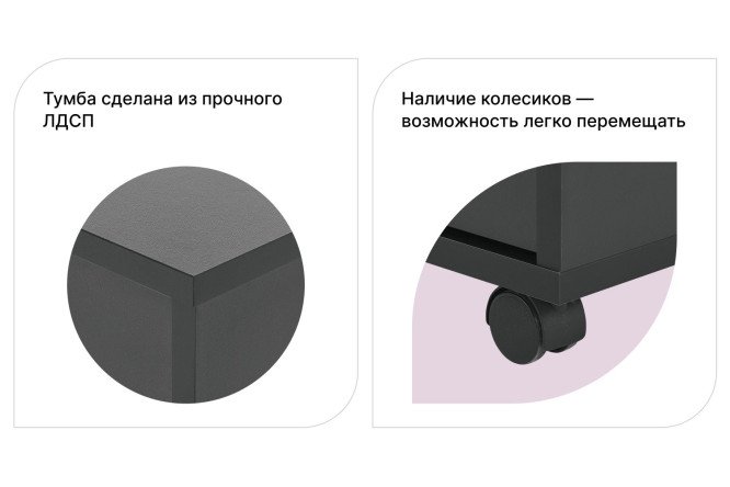 Тумба подкатная Alexys №4 63х66х48 см