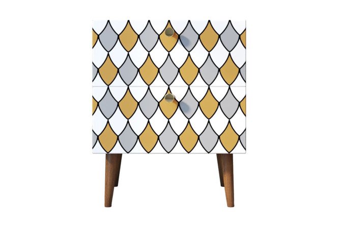 Изображение товара Прикроватная тумба с 2 ящиками Berber 40х50х35 см современный дизайн