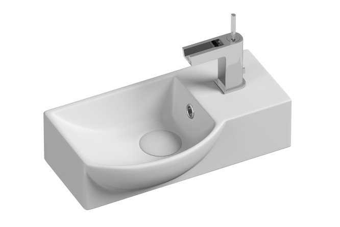 Изображение товара Умывальник подвесной угловой CERAMICANOVA Element CN6039L 40х12х22 см