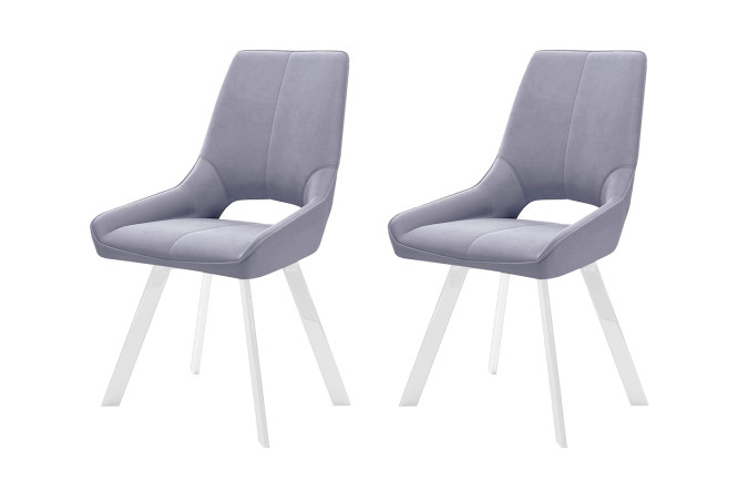 Изображение товара Комплект стульев DIKLINE 268 с велюровой обивкой и металлическими ножками