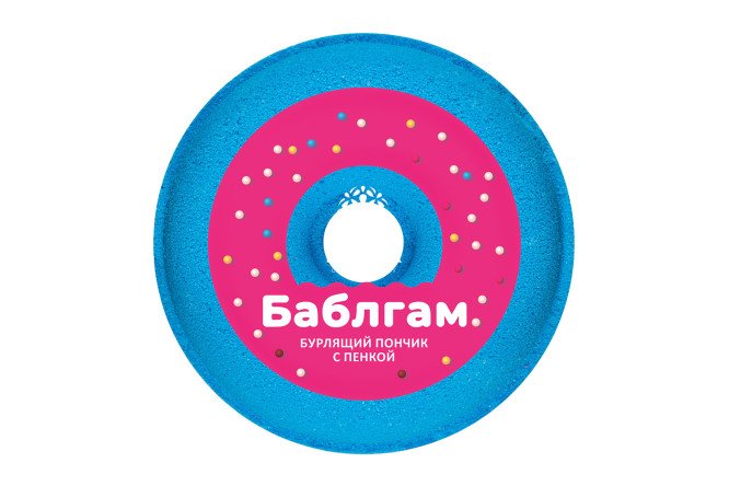 Изображение товара Пончик бурлящий Бабл Гам с пенкой Изображение товара Пончик бурлящий Бабл Гам с пенкой