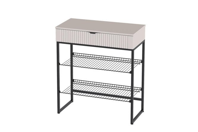 Изображение товара Тумба для обуви Нора 78,5х94х37,5 см ЛДСП/металл МДФ Изображение товара Тумба для обуви Нора 78,5х94х37,5 см ЛДСП/металл МДФ