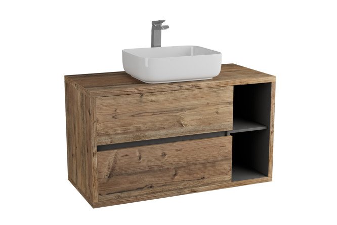 Изображение товара Тумба подвесная Olona с 2 ящиками 100 см для ванной