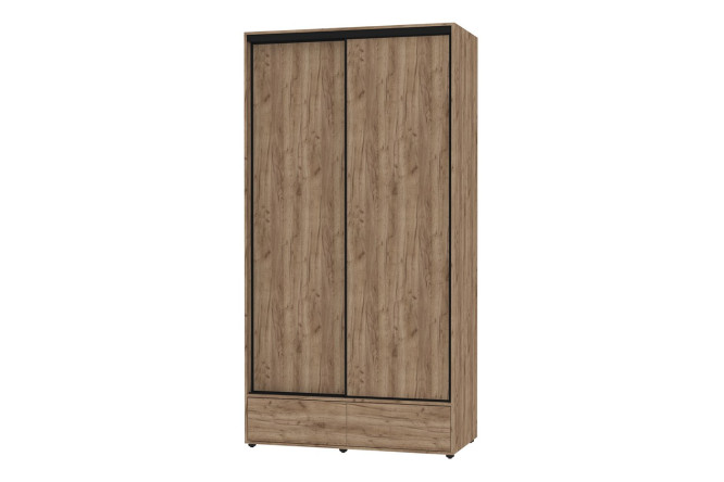 Шкаф-купе 2-дверный Mod 123,2х239х62 см, дуб табачный Craft