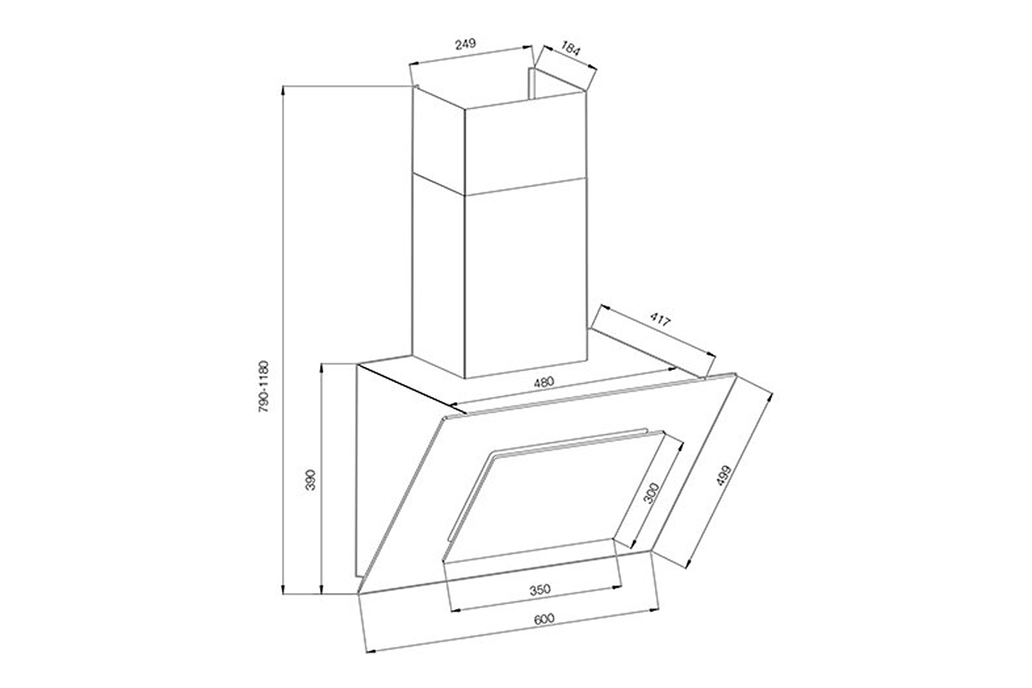 Каминная вытяжка GRAUDE DHK 60.0 el