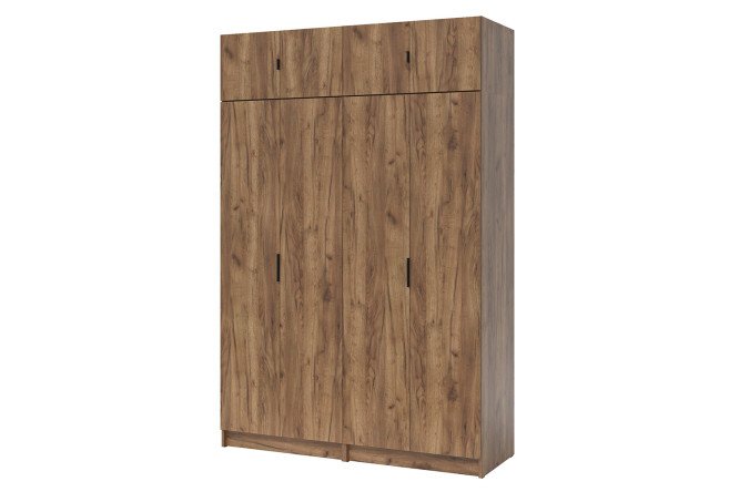 Изображение товара Шкаф 4-дверный Лофт с антресолью 160х241,1х57,5 см, дуб табачный
