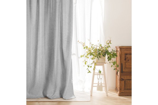 Изображение товара Комплект штор Рогожка 200х270 см, 2 шт., цвет пепельно-серый