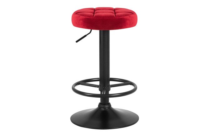Изображение товара Барный табурет DOBRIN Bruno Black 36x61x36 см бордовая обивка черные ножки