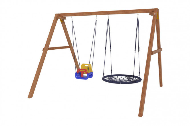 Изображение товара Уличные качели Р911 7 с гнездом и каркасом 3 в 1