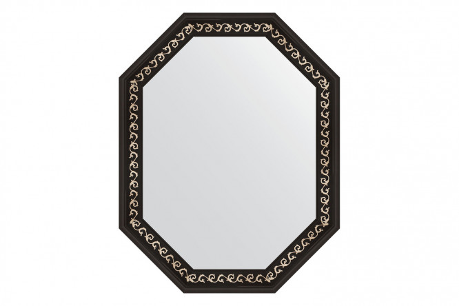 Изображение товара Настенное зеркало в багетной раме EVOFORM Polygon BY 7140 74x94 см чёрный ардеко