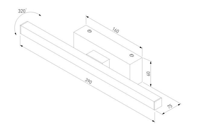 Светильник настенный ELEKTROSTANDARD Rino 1 кв.м, LED