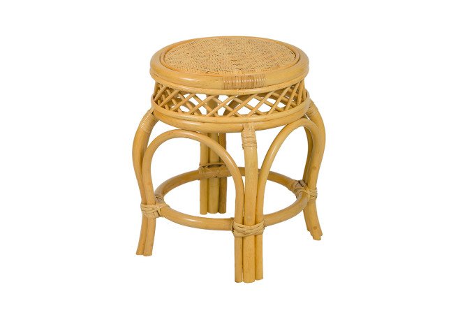 Изображение товара Банкетка 12/16 цвет мёд из натурального ротанга, стильная и прочная