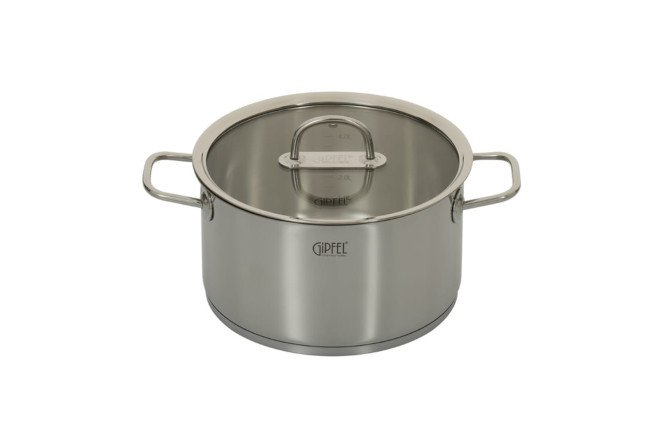Изображение товара Кастрюля GIPFEL Capella 6.1 литра для индукционных плит из нержавеющей стали