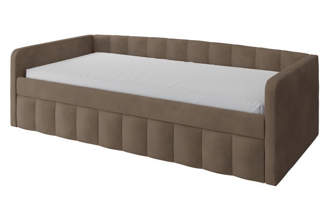 Изображение товара Кровать одинарная Молли Стандарт 90х200 см молочный шоколад