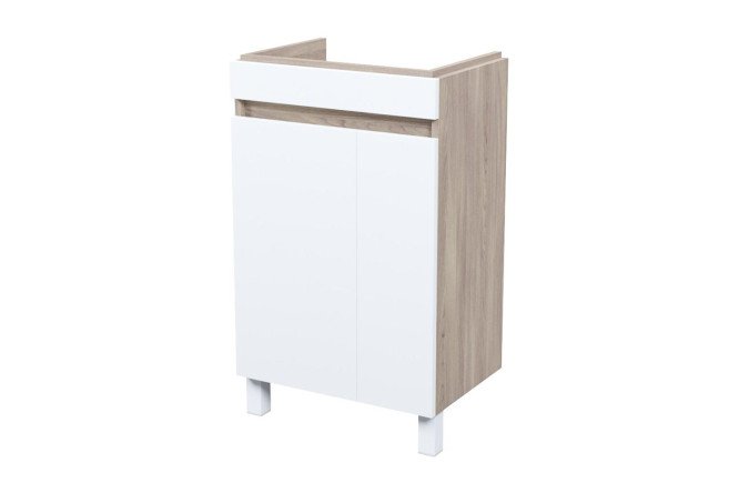 Изображение товара Тумба напольная с дверцами IDDIS Zodiac ZOD5ADFi95 49.4 см, цвет каркаса под дерево, фасада белый