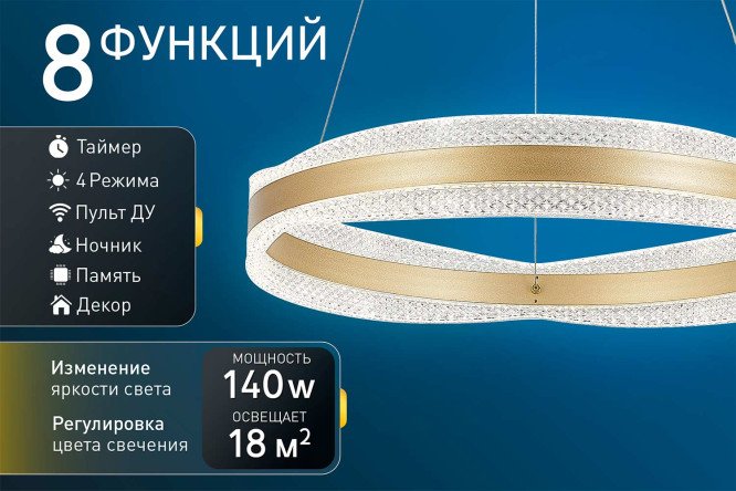 Светильник подвесной Natali Kovaltseva Innovation style 18 кв.м., LED, 50 см
