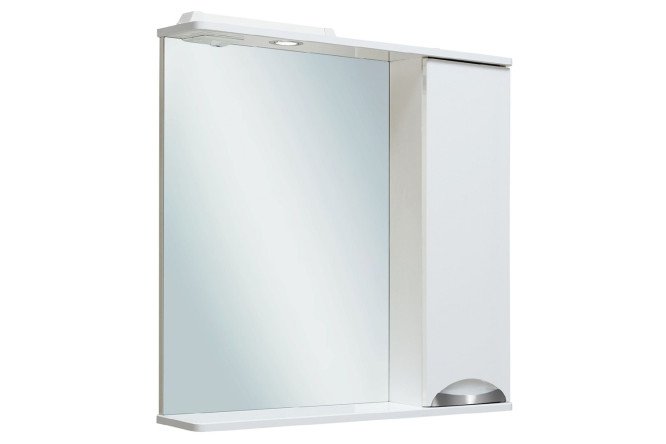 Изображение товара Шкаф-зеркало RUNO Барселона белый подвесной 75х75х16 см