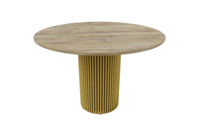 Фото 1 Стол GENGLASS Trubis Wood с трубчатым подстольем 120х75х120 см